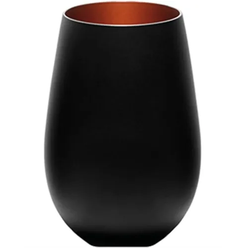 Stölzle, 6er Set Elements Becher 465ml schwarz/bronze