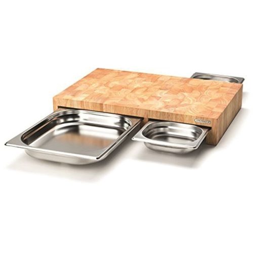 Schneidebrett Continenta Braun Edelstahl/Holz 32.5 cm 50 cm - Schneidebrett