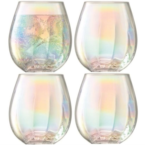 LSA International Becher-Set Pearl Mehrfarbig Glas 0.425 l - Farbe: Perlmutt - Becher-Set