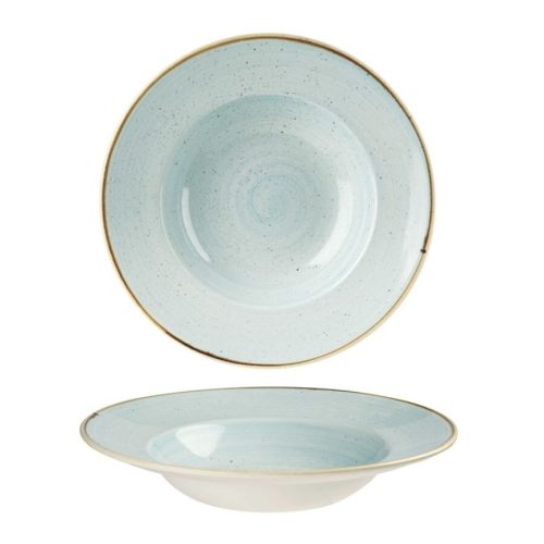 Churchill, Churchill Teller tief Stonecast Duck Egg; 284 ml, 24x3.7 cm (ØxH); hellblau/braun; rund; 12 Stück / Pack