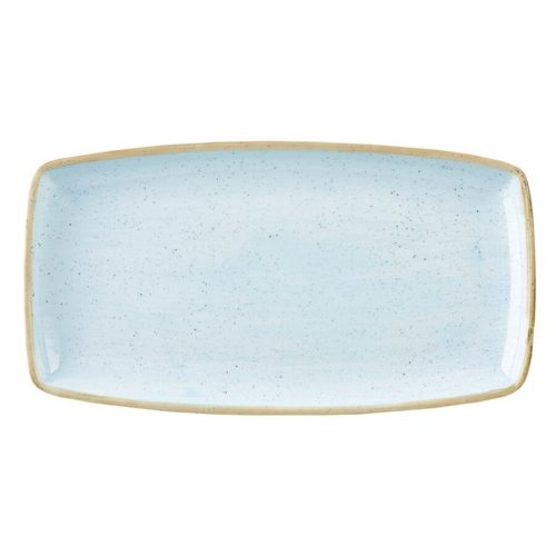 Churchill, Churchill Oblong Platte Stonecast Duck Egg; 35x28.5 cm (LxB); hellblau/braun; rechteckig; 6 Stück / Pack