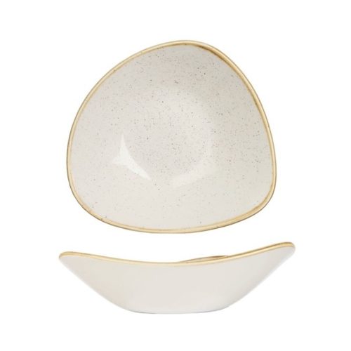 Churchill, Churchill Bowl Stonecast Barley White dreieckig; 370 ml, 18.5 cm (B); weiss/braun; dreieckig; 12 Stück / Pack
