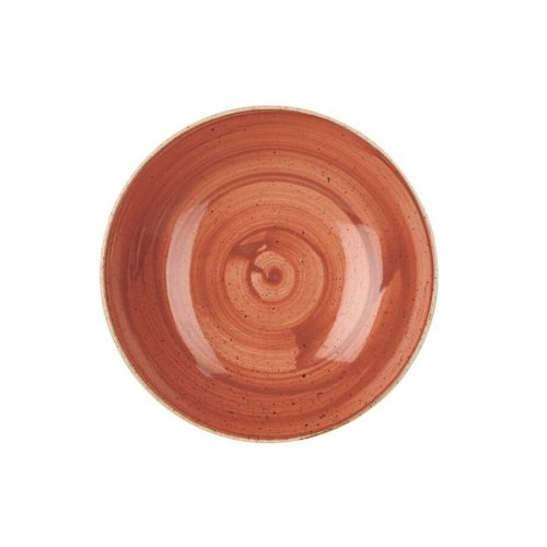 Churchill, Churchill Schale tief Stonecast Orange Coupe; 1136 ml, 24.8x3.6 cm (ØxH); orange/braun; rund; 12 Stück / Pack