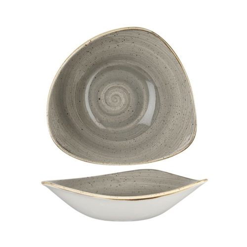 Churchill, Churchill Bowl Stonecast Peppercorn dreieckig; 370 ml, 18.5 cm (B); grau/braun; dreieckig; 12 Stück / Pack