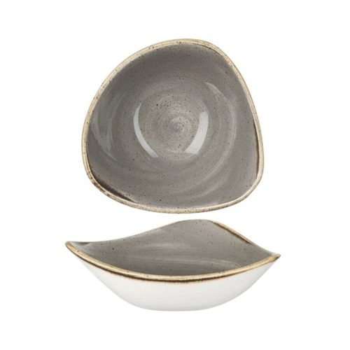Churchill, Churchill Bowl Stonecast Peppercorn dreieckig; 260 ml, 15.3 cm (B); grau/braun; dreieckig; 12 Stück / Pack