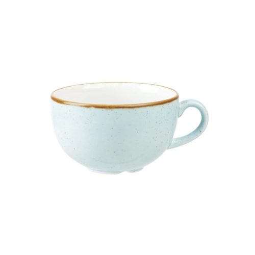 Churchill, Churchill Cappuccino Tasse Stonecast Duck Egg; 460 ml, 11x7 cm (ØxH); hellblau/braun; rund; 6 Stück / Pack