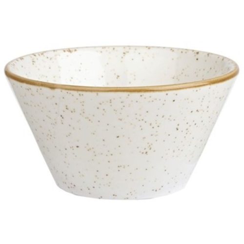Churchill, Churchill Bowl Stonecast Barley White Snack; 340 ml, 12.1x6.5 cm (ØxH); weiss/braun; rund; 12 Stück / Pack