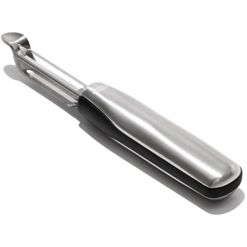 Schäler Oxo Schwarz/Silber Edelstahl<multisep/>Polyethylen 7.6 cm - Farbe: silber/schwarz - Material: Edelstahl/Polypropylen - Schäler