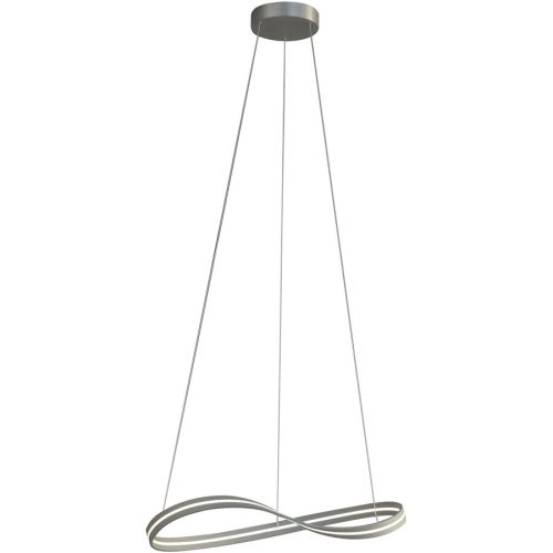 Escale Pendellampe Infinity Silber Aluminium 80 cm 140 cm - Farbe: Aluminium geschliffen - LED - Lichtfarbe: Extra warmweiss - Pendellampe- LED