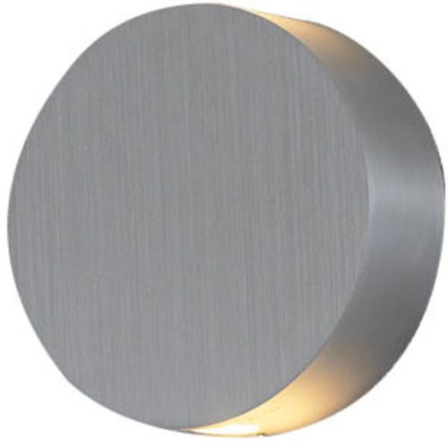 Escale Wandlampe Sun Silber Aluminium 13 cm 13 cm - Farbe: Aluminium geschliffen - LED - Lichtfarbe: Extra warmweiss - Wandlampe- LED Energiesparlampe