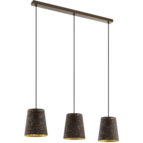Eglo Pendellampe Segezia Braun/Gold Stahl 18 cm 88 cm - Farbe: gold/braun - Pendellampe