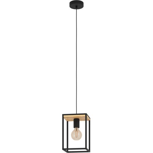 Eglo Pendellampe Libertad Braun/Schwarz Stahl/Holz 18 cm 18 cm - Material: Holz/Stahl - Pendellampe