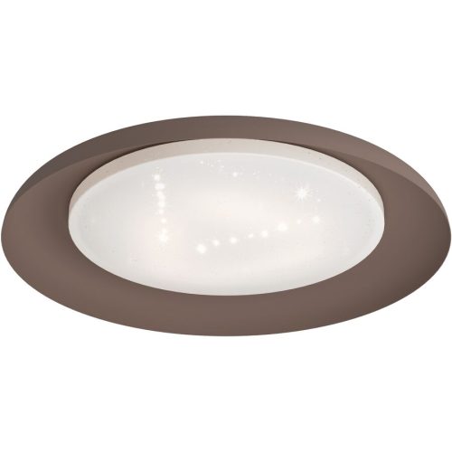 Eglo Deckenlampe Penjamo Braun/Weiss Stahl/Kunststoff 46.5 cm 46.5 cm - Farbe: weiss/braun - LED - Lichtfarbe: Warmweiss - Material: Kunststoff/Stahl