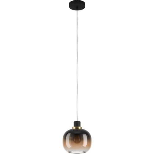 Eglo Pendellampe Oilella Schwarz Stahl/Glas 0 cm 0 cm - Farbe: Schwarz/Messing - Material: Glas/Stahl - Pendellampe