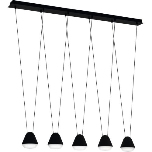 Eglo Pendellampe Palbieta Schwarz Stahl/Kunststoff 11.5 cm 116 cm - Farbe: Schwarz/klar - LED - Material: Kunststoff/Stahl - Pendellampe- LED