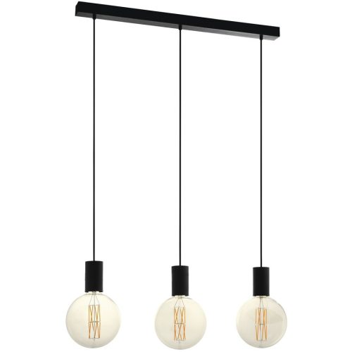Eglo Pendellampe Pozueta Schwarz Stahl 6.5 cm 84 cm - Pendellampe