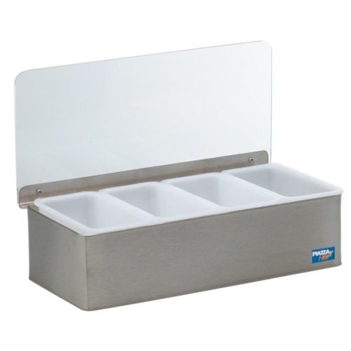 Aufbewahrungsbox Piazza Silber Edelstahl/Kunststoff 9 cm 30 cm - Aufbewahrungsbox