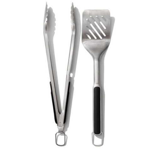 Grillzange Oxo Schwarz/Silber Edelstahl/Polyethylen 3.94 cm - Material: Edelstahl/Polypropylen - Grillzange