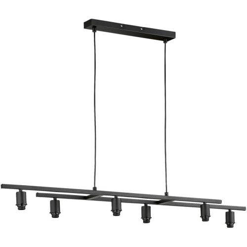 Pendellampe Nero M6 Schwarz Metall 115 cm 150 cm - Pendellampe