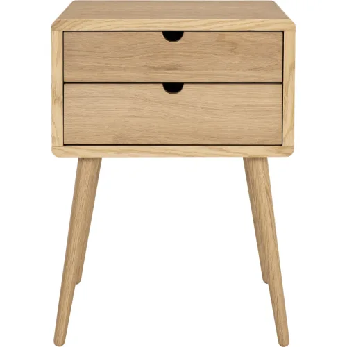 LIVIQUE, Nachttisch Anni Braun Holz 40 cm - Farbe: eiche - Nachttisch