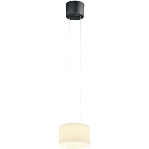 Designer-Pendellampe Bankamp Grand opal anthrazit 1-flammig dimmbar D 20 cm - Farbe: anthrazit matt eloxiert - LED - Lichtfarbe: Extra warmweiss -