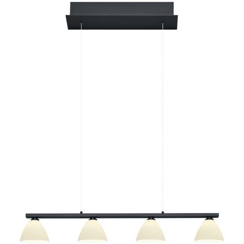 Pendellampe Emmeline Schwarz Metall 77 cm 150 cm - LED - Lichtfarbe: Extra warmweiss - Pendellampe- LED Energiesparlampe