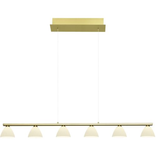 Pendellampe Emmeline Mehrfarbig Metall 114 cm 150 cm - Farbe: messing matt - LED - Lichtfarbe: Extra warmweiss - Pendellampe- LED Energiesparlampe