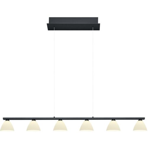 Pendellampe Emmeline Schwarz Metall 114 cm 150 cm - LED - Lichtfarbe: Extra warmweiss - Pendellampe- LED Energiesparlampe
