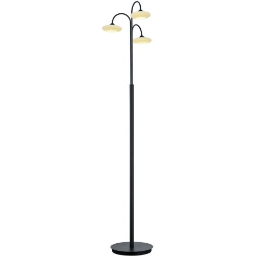 Stehlampe Kari Schwarz Metall 150 cm - LED - Lichtfarbe: Extra warmweiss - Stehlampe- LED Energiesparlampe