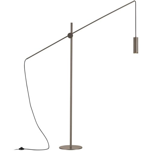 Stehlampe Adina Grau Metall 290 cm - Farbe: taupe - Stehlampe