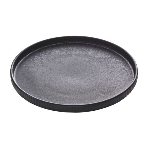 Playground, Playground Teller flach Nara Relief; 27x2.5 cm (ØxH); schwarz; rund; 6 Stück / Pack