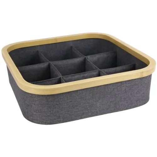 LIVIQUE, Korb Mona Grau Polyester 9.5 cm - Korb