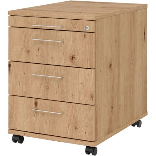 Hammerbacher, Hammerbacher Rollcontainer 58cm, 3Schübe, Schloss BM Grap./A