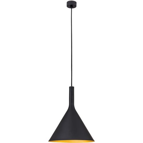 Pendellampe Gunda Gold/Schwarz Aluminium 25 cm 31 cm - Farbe: schwarz-gold - Pendellampe