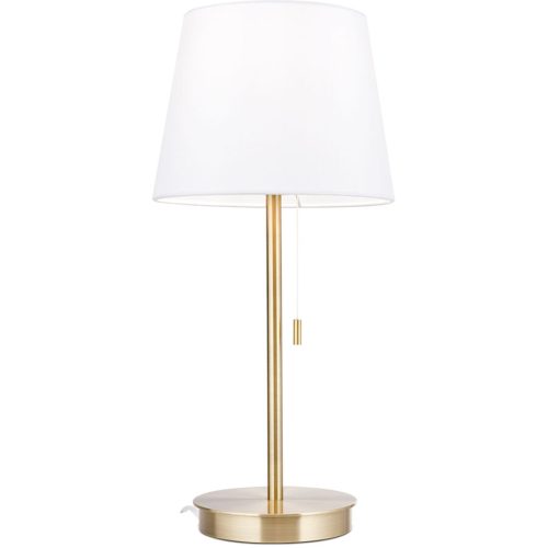 Tischlampe Ludwig Stahl/Leinen 23.5 cm 50 cm - Farbe: Patina - Tischlampe