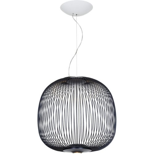Foscarini Pendellampe Spokes MyLight 2 midi Grau Aluminium/Stahl 45 cm 45 cm - Farbe: graphit - LED - Lichtfarbe: Extra warmweiss - Pendellampe- LED