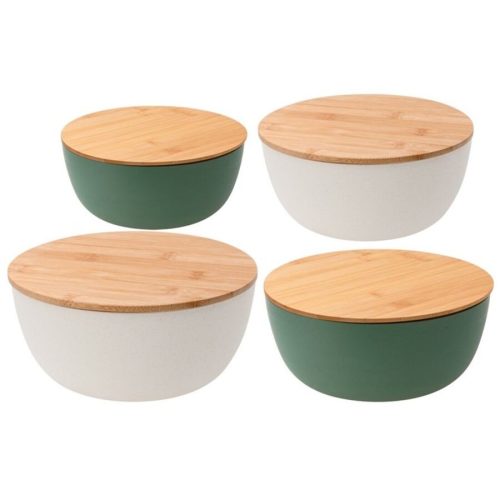 Diverse Salatschüssel Pebbly Grün Bambus/Kunststoff 23.5 cm 12 cm - Salatschüssel