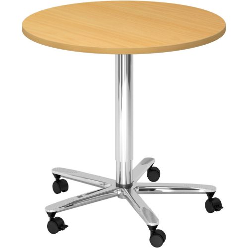 Hammerbacher, Hammerbacher Säulentisch Buche, Silber 800 x 1.140 x 720 - 1.140 mm