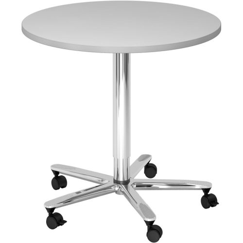 Hammerbacher, Hammerbacher Säulentisch Grau, Silber 800 x 75 x 1.140 x 720 - 1.140 mm