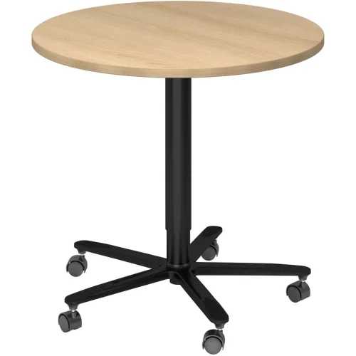 Hammerbacher, Hammerbacher Säulentisch ST08 Eiche, Schwarz 800 x 720 mm
