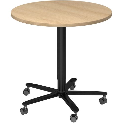 Hammerbacher, Hammerbacher Säulentisch ST08 Eiche, Schwarz 800 x 720 mm