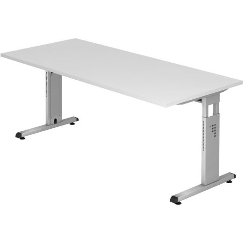 Schreibtisch Office Weiss Holz 180 cm - Material: Holzwerkstoff - Schreibtisch