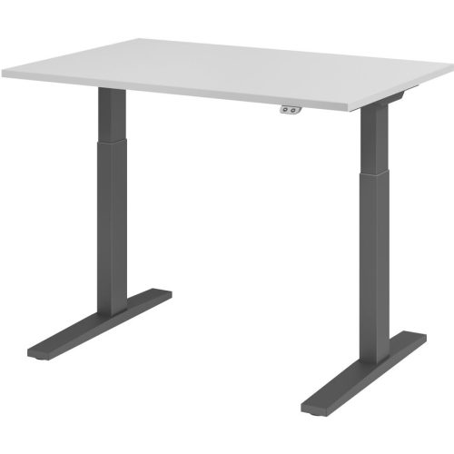 Hammerbacher, Hammerbacher Sitz-Stehschreibtisch VXMKA12/5/G Grau 1200 x 800 mm