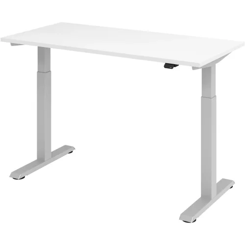 APOLLO, APOLLO B&uuml;rotisch ONE 140x67cm VXMST614/W/S weiss/silber, elektrisch