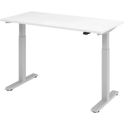 APOLLO, APOLLO B&uuml;rotisch ONE 140x67cm VXMST614/W/S weiss/silber, elektrisch
