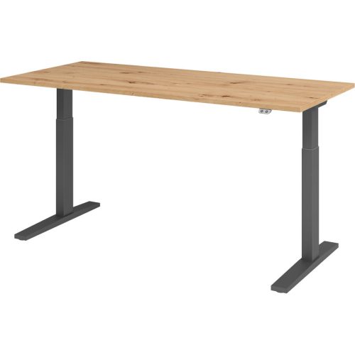 Hammerbacher, Hammerbacher Sitz-Steh-Arbeitsplatz XMKA19 Eiche Graphit