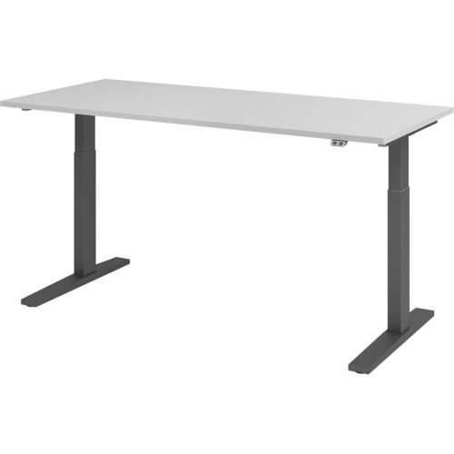 Hammerbacher, Hammerbacher Steh-Sitz-Schreibtisch VXMKA19/5/G Grau 1800 mm x 800 mm