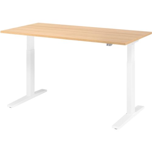 Hammerbacher, Hammerbacher Sitz-Steh-Arbeitsplatz XMKA16 Eiche Silber