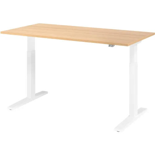 Hammerbacher, Hammerbacher Sitz-Steh-Arbeitsplatz XMKA16 Eiche Silber
