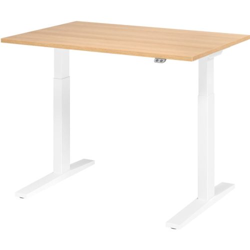 Hammerbacher, Hammerbacher Sitz-Steh-Arbeitsplatz XMKA12 Eiche Silber